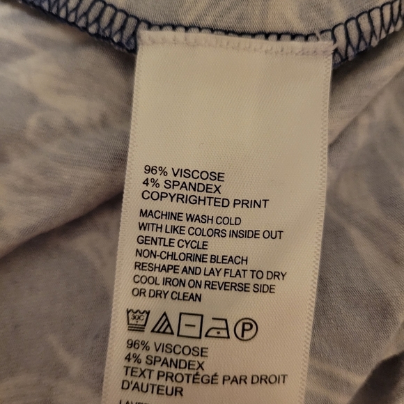 Tommy Bahama Mar-A-Sketch Maxi Dress Tropical Floral Viscose Blue White Sz Small - Picture 7 of 13